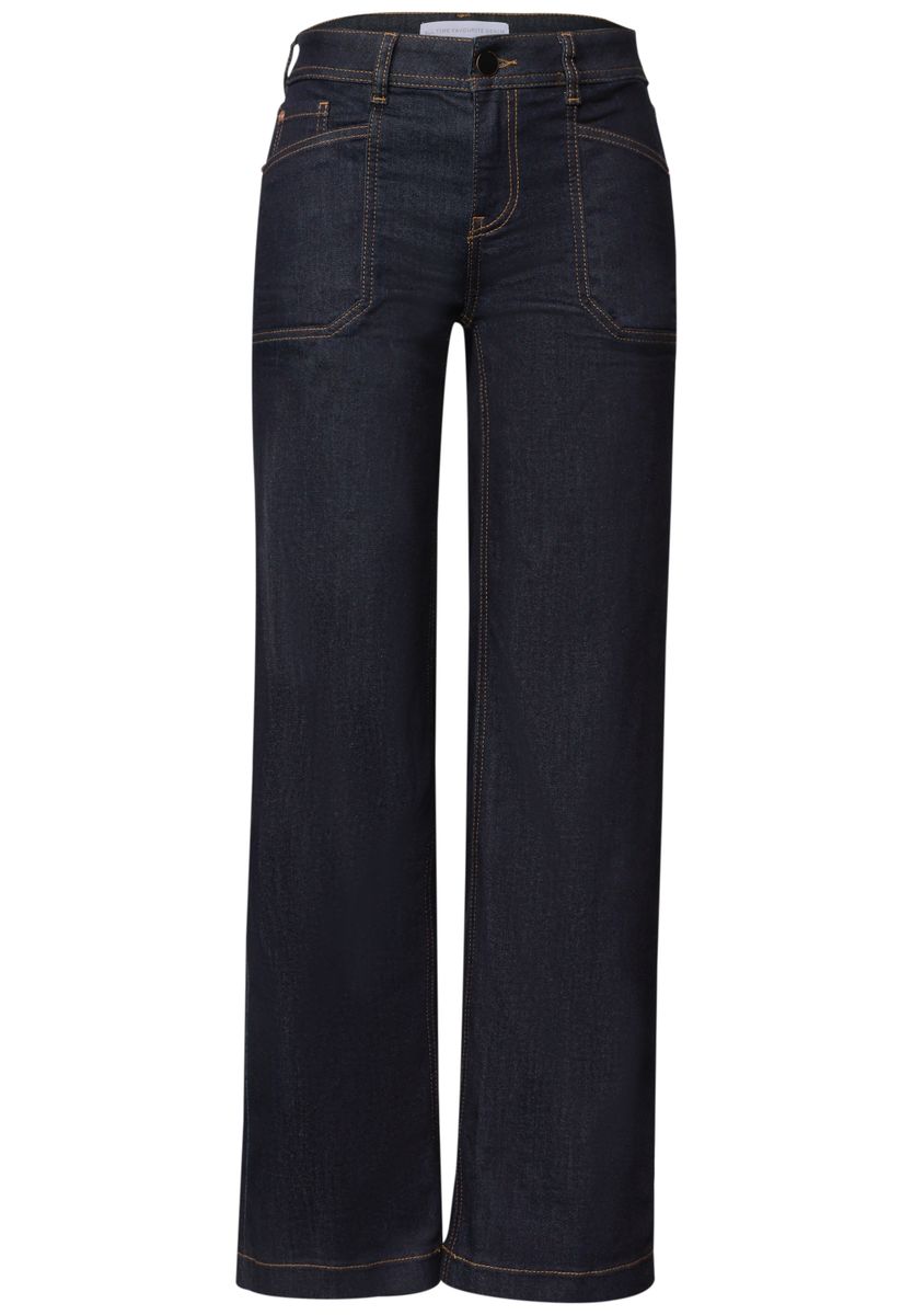 Mid Waist Wide Leg Jeans im Loose Fit