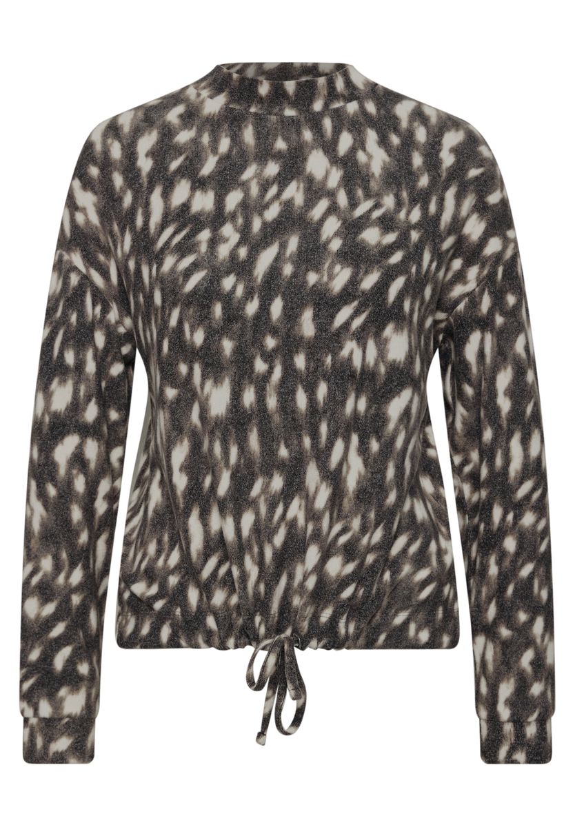 Langarm Shirt mit Turtle Neck und Muster