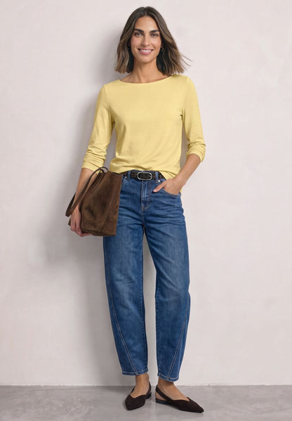 Basic Shirt mit U-Boot-Ausschnitt
