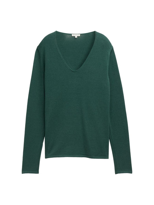 Strickpullover mit V-Ausschnitt