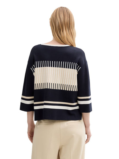 Strickpullover mit Streifenmuster