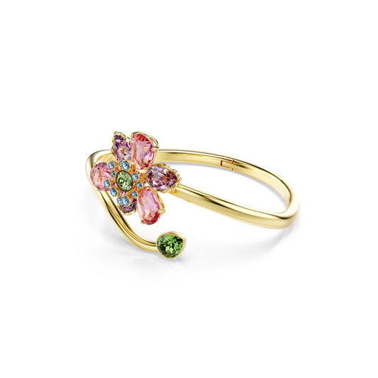 Idyllia Armreif, Verschiedene Schliffe, Blume, Mehrfarbig, Goldlegierungsschicht