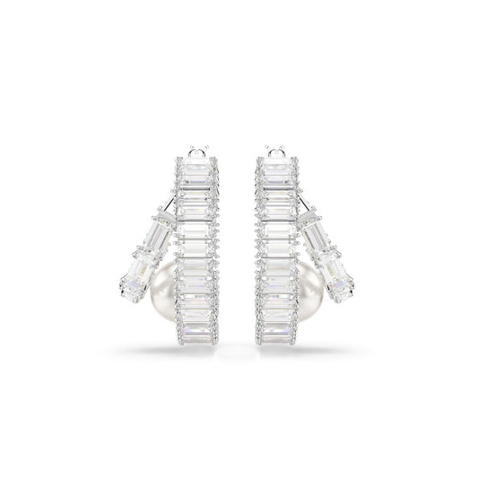 SS25 CAPSULE:OHRSTECKER PRL HOOP WHI/RHS