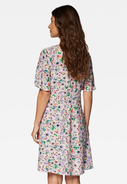 SHORT SLEEVE WOVEN DRESS