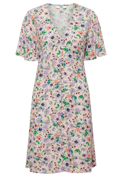 SHORT SLEEVE WOVEN DRESS