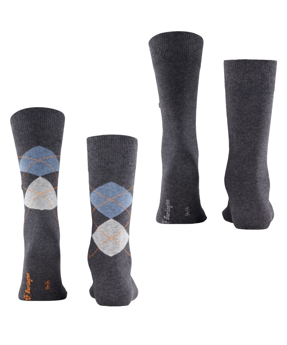 Burlington Everyday Argyle Mix 2-Pack Herren