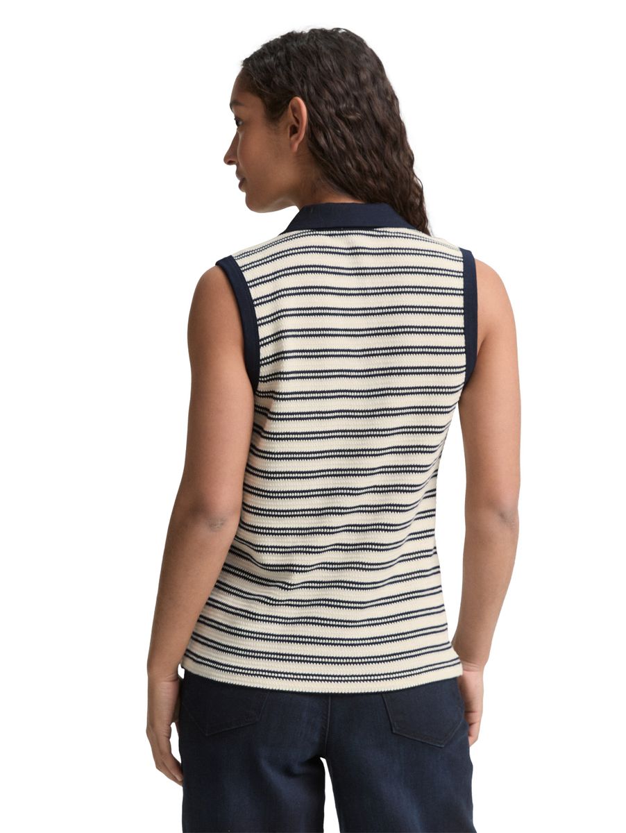 Stricktop mit Polokragen