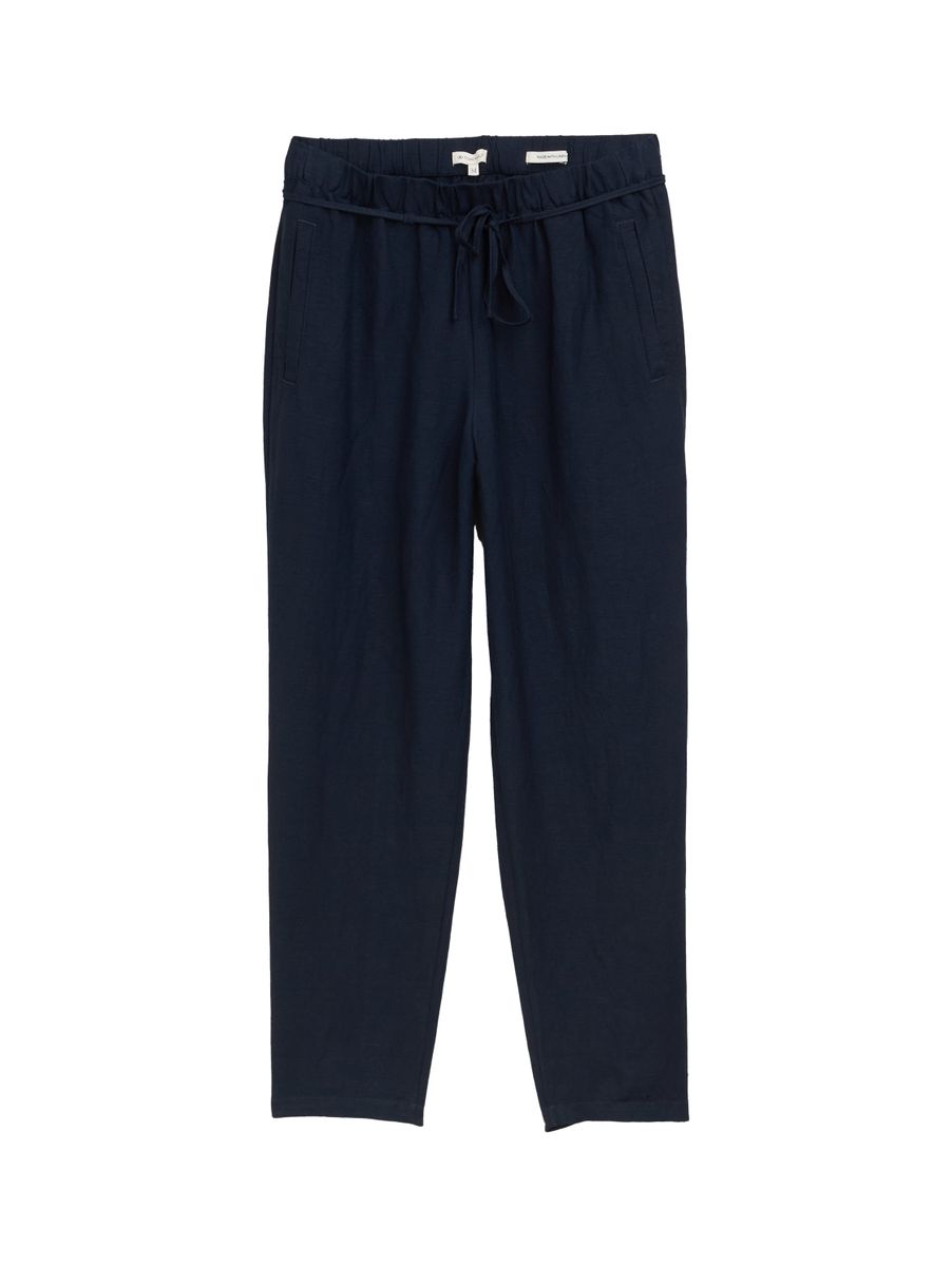 Loose Slim Hose mit Leinenanteil