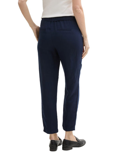 Loose Slim Hose mit Leinenanteil