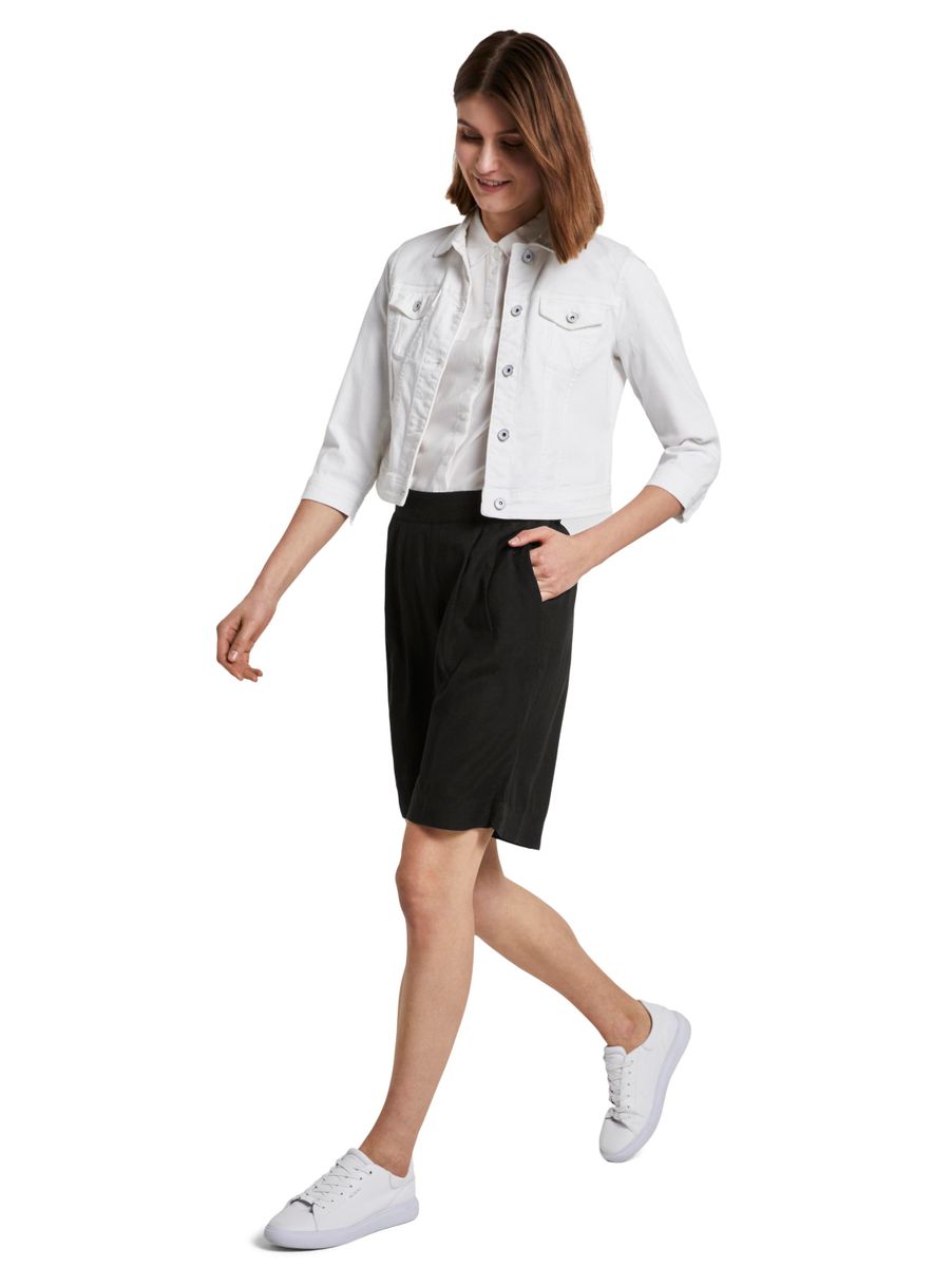 Loose Fit Bermuda Shorts mit elastischem Bund