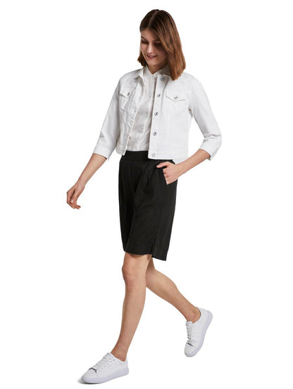 Loose Fit Bermuda Shorts mit elastischem Bund