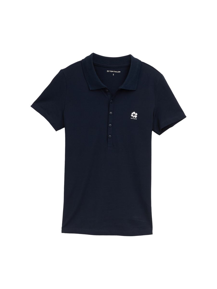 Piqué Poloshirt mit Stickerei