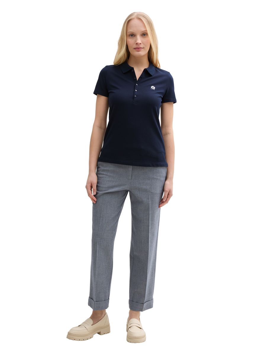 Piqué Poloshirt mit Stickerei