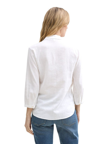 Hemdbluse mit Leinenanteil