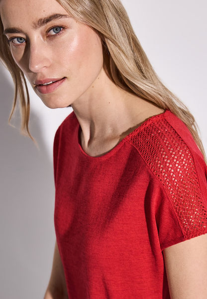 Shirt mit Spitzendetail