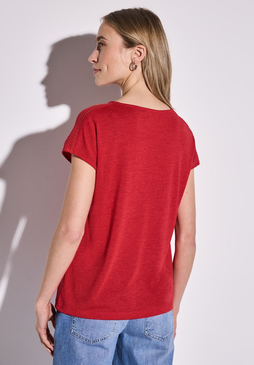 Shirt mit Spitzendetail