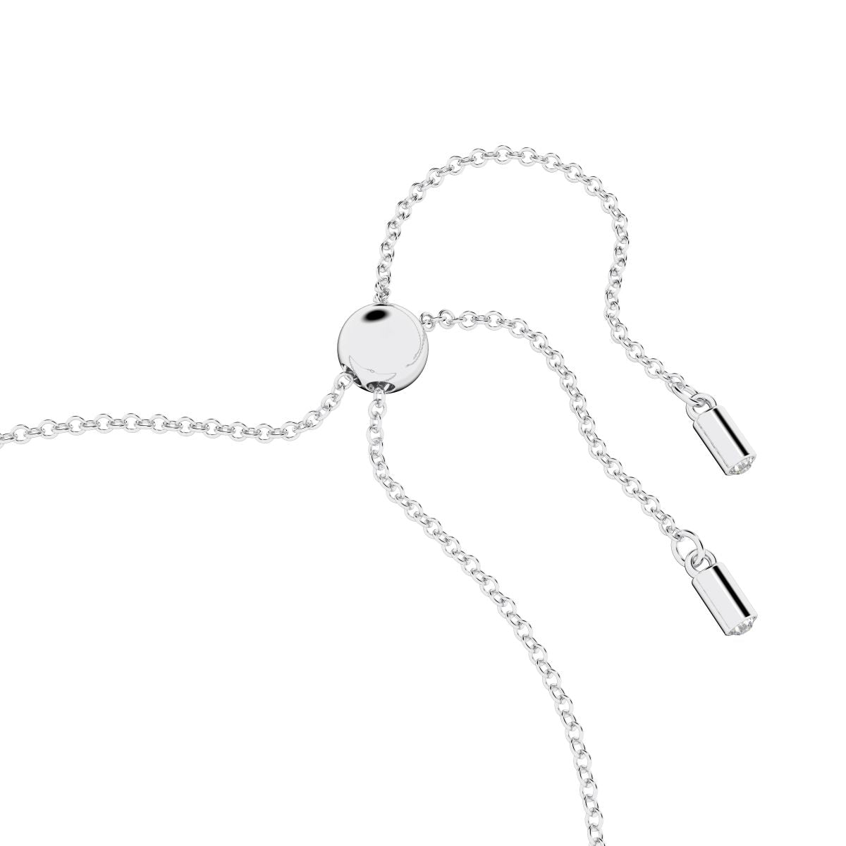 Hyperbola Armband, Unendlichzeichen und Herz, Weiß, Rhodiniert