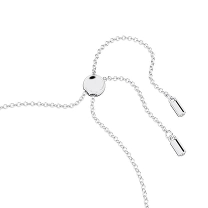 Hyperbola Armband, Unendlichzeichen und Herz, Weiß, Rhodiniert