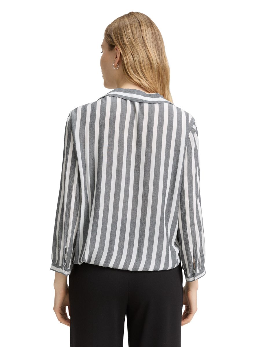 Regular Fit Bluse in Knitter-Optik