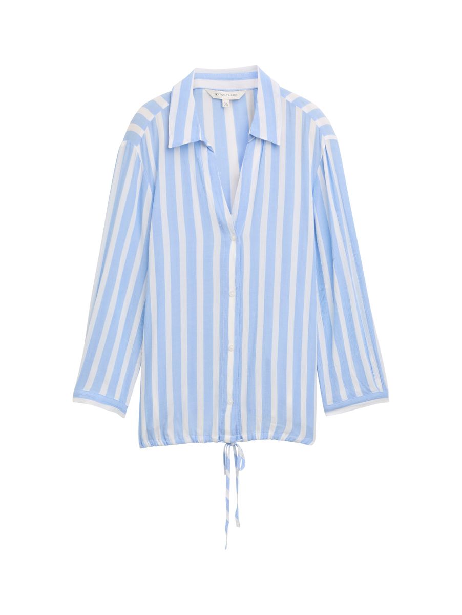 Regular Fit Bluse in Knitter-Optik