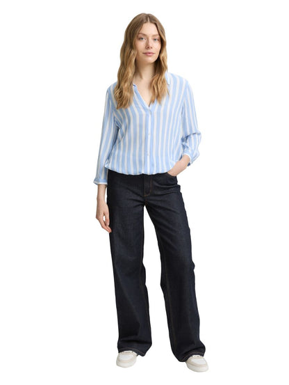 Regular Fit Bluse in Knitter-Optik