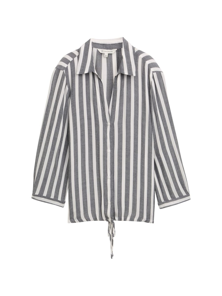 Regular Fit Bluse in Knitter-Optik