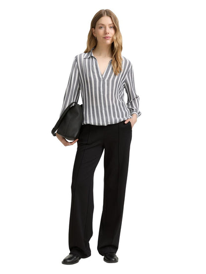 Regular Fit Bluse in Knitter-Optik