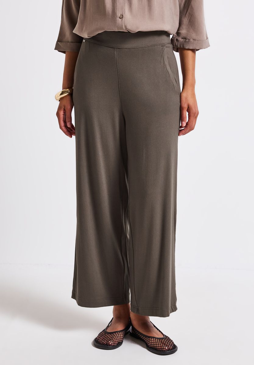 Wide Leg Jersey-Hose