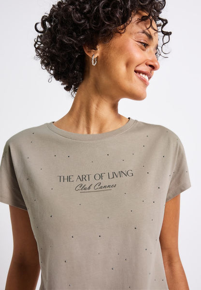 Shirt mit Schmucksteinen